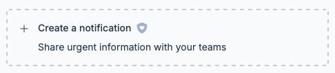 create notification banner screenshot